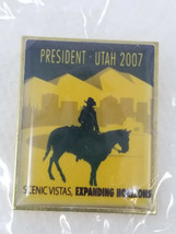 Lapel Pin Utah 2007 Scenic Vistas Expanding Horizons Bubble Metal President - £12.11 GBP