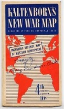 H V Kaltenborn&#39;s New War Map 4th edition  Pure Oil Co - £22.05 GBP