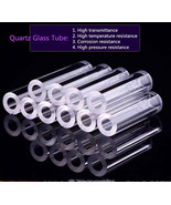 Quartz Glass Pipe Furnace Tube for Laboratory Use, D:3-120mm,Can Be Cust... - $7.28+