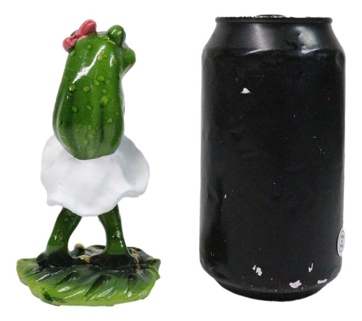 Sexy Lady Marilyn Green Frog with Pink Ribbon and White Cocktail Dress Figurine Item image 7