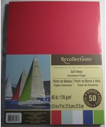 Recollections Cardstock Paper 8 1/2&quot; x 11&quot; 50 Sheets 65 lb 5 color SAIL ... - £12.13 GBP