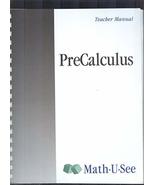 Precalculus: Teacher Manual [Plastic Comb] Steven Demme - £39.32 GBP