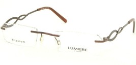 Nuevo LUMIERE Anteojos Italia 1422 COL.3 Marrón Gafas sin Montura 48-19-140 - $58.00