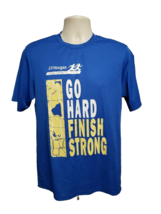 2014 JP Morgan Corporate Challenge Go Hard Finish Strong NYC Adult M Blue Jersey - £14.03 GBP