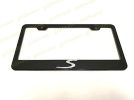 3D S Emblem Black Powder Coated Metal License Plate Frame 911 Boxster Macan - $22.63