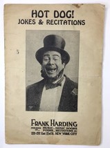 Hot Dog! Jokes &amp; Recitations Frank Harding 1932 Booklet Niche Scarce Hum... - $79.99