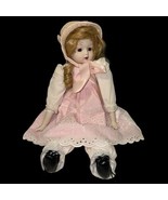 Vintage 18” Prairie Girl Porcelain Face Arms Feet Doll Creepy Bonnet Pin... - $40.60 CAD