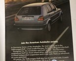 1987 Voltswagon Golf GL Car Vintage Print Ad Advertisement pa8 - $8.90