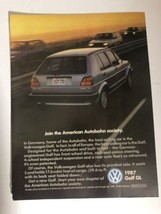 1987 Voltswagon Golf GL Car Vintage Print Ad Advertisement pa8 - £6.99 GBP
