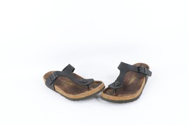 Vintage Birkenstock Womens 5 Distressed Suede Leather Toe Thong Sandals ... - $44.50