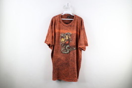 Vtg Y2K Streetwear Mens XL Faded Acid Wash Mythical Dragon Short Sleeve T-Shirt - £38.80 GBP