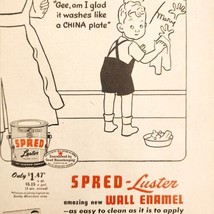 1947 Glidden Paint Spred Luster Wall Enamel Advertisement Painting DWNN22 - $27.40 CAD
