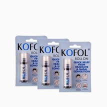 3 X Charak Kofol Roll On – For Headache, Nasal Congestion, Cold Cough Free Ship - £12.41 GBP