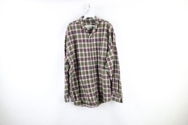 Vintage 90s Eddie Bauer Mens Large Faded Collared Flannel Button Shirt P... - $44.50