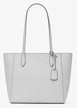 Kate Spade Dana Tote Saffiano Platinum Grey KB617 Bag Charm NWT $359 Retail - £94.92 GBP
