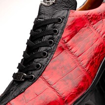 Hand painted big block alligator scales Sneaker Shoes Saulo BlackCherry image 3
