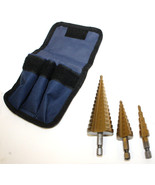 28 SIZES 3 PCS TITANIUM STEP DRILL BITS SET Step Bit 1/8&quot; to 3/4&quot; Increment - $18.57 CAD