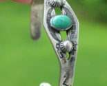 vintage bracelet Estate Sale STERLING SILVER arrows turquoise old 925 - £119.46 GBP