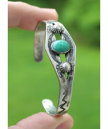 vintage bracelet Estate Sale STERLING SILVER arrows turquoise old 925 - €128,39 EUR