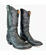 Vintage Cowtown Exotic Black Lizard 10.5D Mens Cowboy Boots - Excellent Conditio - $125.00