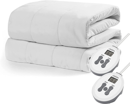Twin Size Heated Mattress Pad Quilted Electric Heating Cover Bed Warmer Deep Poc - £72.91 GBP