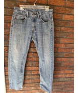 Levi&#39;s 505 Denim Jeans 32 Blue Work Pants 100% Cotton 5 Pocket Red Tab B... - $9.50