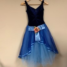 Elsa Blue Ballerina Tutu Costume Dance Halloween Princess Fairy Lyrical Witch - £60.47 GBP