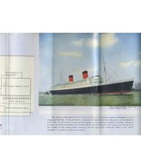 RMS Queen Elizabeth Plan of First Class Accommodations 1952 Cunard Lines - £91.89 GBP