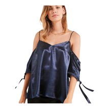 Silence + Noise Urban Outfitters Shiny Blue Off Shoulder Top Size M New - £13.56 GBP