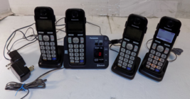 Panasonic Cordless Phone System Model KX-TGE260 Bluetooth 4 Handsets And... - £33.12 GBP
