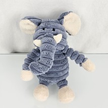 JELLYCAT Blue Cordy Roy Elephant Soft Plush Jitter Vibrate Pull Toy Small - £7.97 GBP