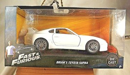 2017 Jada Toys Fast &amp; Furious Brian&#39;s Toyota Supra White 1:32 5&quot; Scale Die-Cast - £30.93 GBP