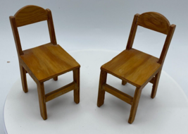 Miniature Dollhouse Chairs Handmade Wood Copper Canyon Mexico 1969 Vintage - £7.46 GBP