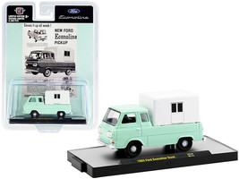 1965 Ford Econoline Pickup Truck with Camper Shell Mint Green and White Limit... - £13.67 GBP