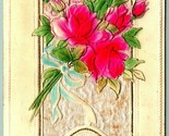 HTL Floral Rose Greetings From Pine Oregon OR Roses Micah UNP DB Postcar... - £31.03 GBP