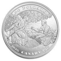 1 Oz Silver Coin 2010 Canada $20 Proof 75th Anniversary of the first Bank Notes - £85.17 GBP
