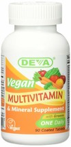 Deva Vegan Vitamins Multivitamin and Mineral Supplement, 90 Count - £11.73 GBP