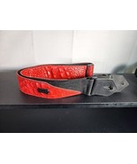 Levys M8CR-RED Immitation Crocodile Leather Guitar Strap Retired RARE Excellent