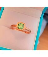Lush Green Tsavorite in Rose Gold Matte Finish Ring - $750.00