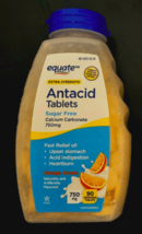 Equate Sugar Free Antacid Extra Strength Orange Cream 750mg 90-CT SAME-DAY SHIP - £6.35 GBP