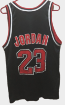 Michael Jordan #23 Chicago Bulls Vintage 90s NBA Black Red Champion Jersey 44 - £19.72 GBP