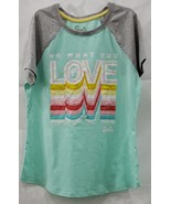 Barbie Girls Do What You Love Sequin Design Tee Size XL/XG (14-16) Aqua ... - £14.88 GBP