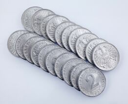 1957 Austria 2 Groschen Moneta Lotto (20 Monete) Tutti IN Unc-Bu Condizi... - $72.72