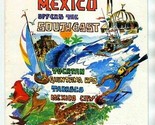 Aviomar Mexico Tours Booklet 1974 Yucatan Quintana Roo Tabasco Mexico City  - $23.73
