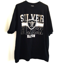 Raiders Silver And Black Nation Shirt Men&#39;s 2XL Black Vintage Shaka Wear... - $42.70
