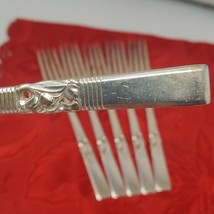 Set of 6 DF Oneida Community MORNING STAR Silverplate Dinner Forks - $468.89 MXN