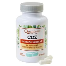 3/26 Quantum Health CDZ Immune Support Supplement Vitamin C 500 mg, Vita... - $9.89