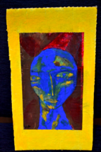 Original Acrylic Painting &quot;Blue Incurable&quot;  . Signed - £23.65 GBP