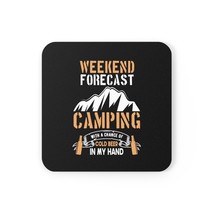 Personalized Camping Beer Meme Photo Coaster - Cork Bottom, Glossy Finis... - £10.70 GBP+