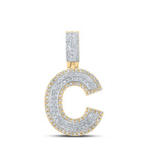 10kt Two-tone Gold Mens Round Diamond C Initial Letter Pendant 1/2 Cttw - £410.89 GBP